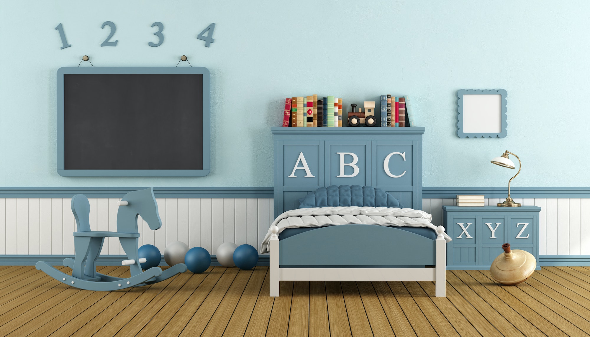 Chambre d'enfant bleue