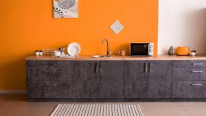 Décoration orange cuisine